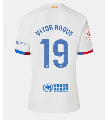 Barcelona Vitor Roque #19 Replika Udebanetrøje Dame 2023-24 Kortærmet